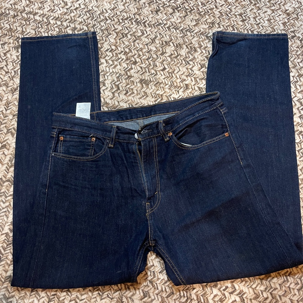 Levi's Men’s Dark Blue Straight Jeans